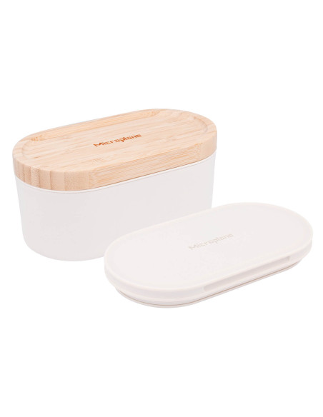 Microplane 3-in-1 Reibe weiß mit Aufbewahrungsbox und Doppeldeckel