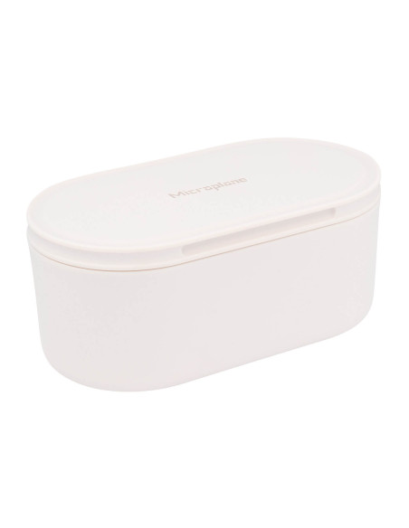 Microplane 3-in-1 Reibe weiß mit Aufbewahrungsbox und Doppeldeckel