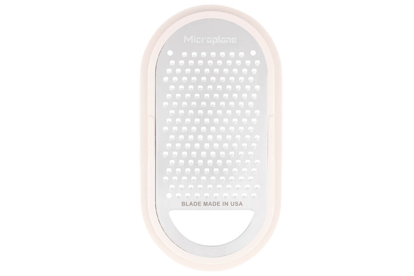 Witte 3-in-1 Microplane rasp met opbergdoos en dubbele deksel