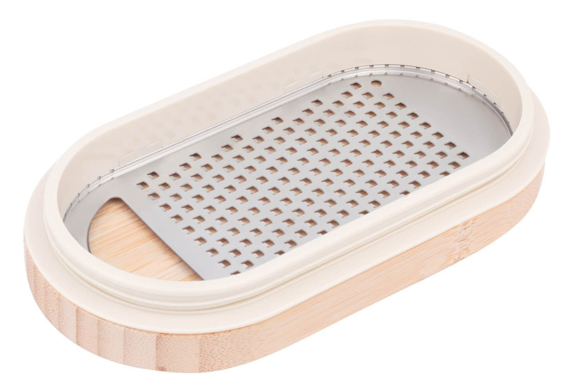 Microplane 3-in-1 Reibe weiß mit Aufbewahrungsbox und Doppeldeckel