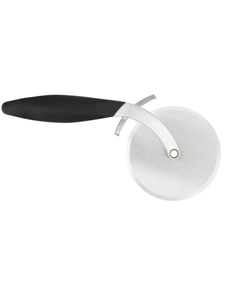 Double-edged Microplane pizza wheel with removable dough peg