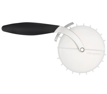 Rueda para pizza Microplane de doble filo con pinza para masa extraíble