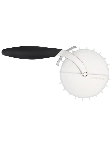 Roda de pizza Microplane de dois gumes com pegador de massa amovível