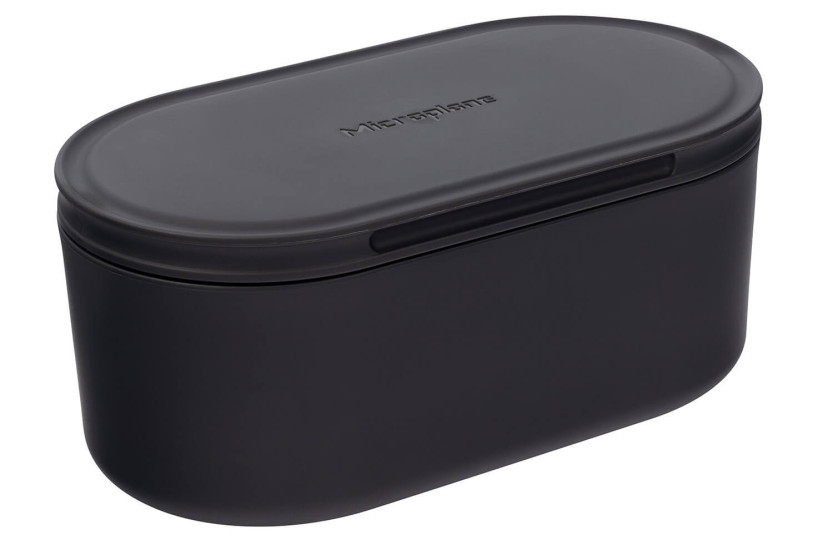 Raspadeira Microplane 3 em 1 preta com caixa de arrumação e tampa dupla