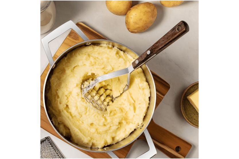 Espremedor de batatas Tramontina Technobois em aço inoxidável 23cm