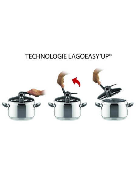 Lagostina Diva Lagoeasy'up® 18/10 trykkoker i rustfritt stål