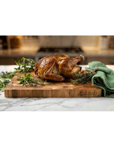 Wusaki checkered acacia wood butchers ' block 43 x 30.5 x 3.5cm