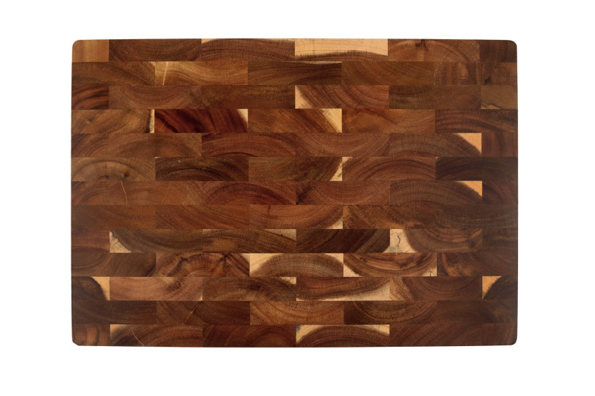 Wusaki rutigt slaktblock av akaciaträ 43 x 30,5 x 3,5 cm