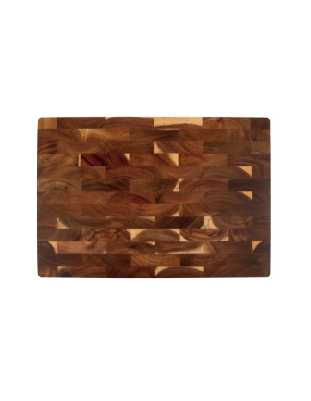 Wusaki rutigt slaktblock av akaciaträ 43 x 30,5 x 3,5 cm