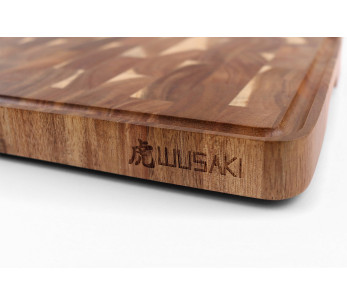Tabla de cortar de madera de acacia Wusaki con pies antideslizantes 35 x 25 x 2,5cm 2