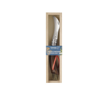 Navaja Opinel N°08 nogal negro + cepillo integrado + estuche para lápices 2