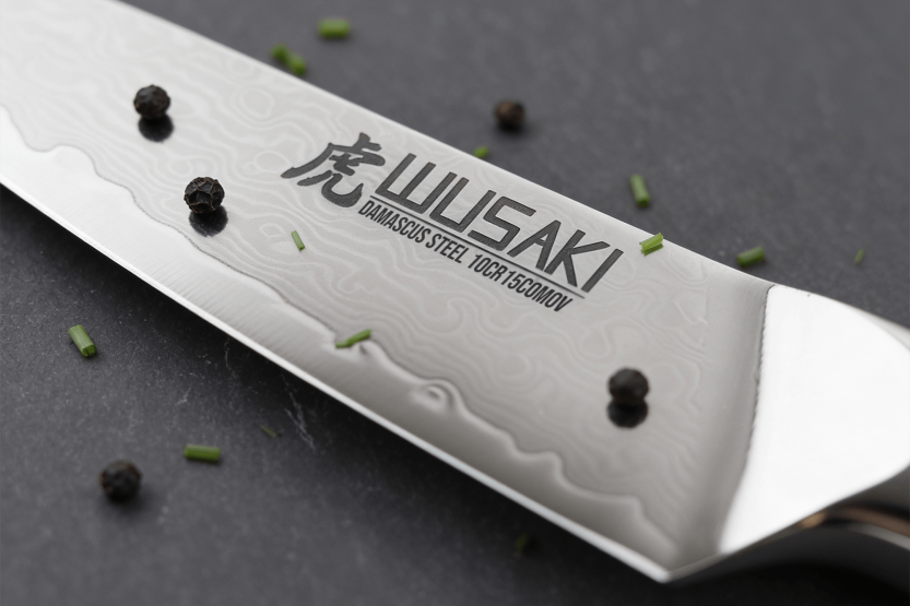 Sæt med 3 Wusaki Sakin Damascus 10Cr Chef + Universal + Office knive