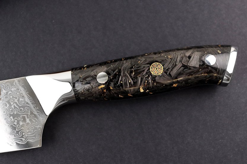 Set om 3 Wusaki Sakin Damascus 10Cr Chef + Universal + Kontorsknivar