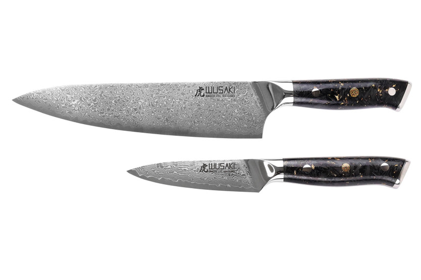 Conjunto de 2 facas Wusaki Sakin Damascus 10Cr Chef + Facas de escritório