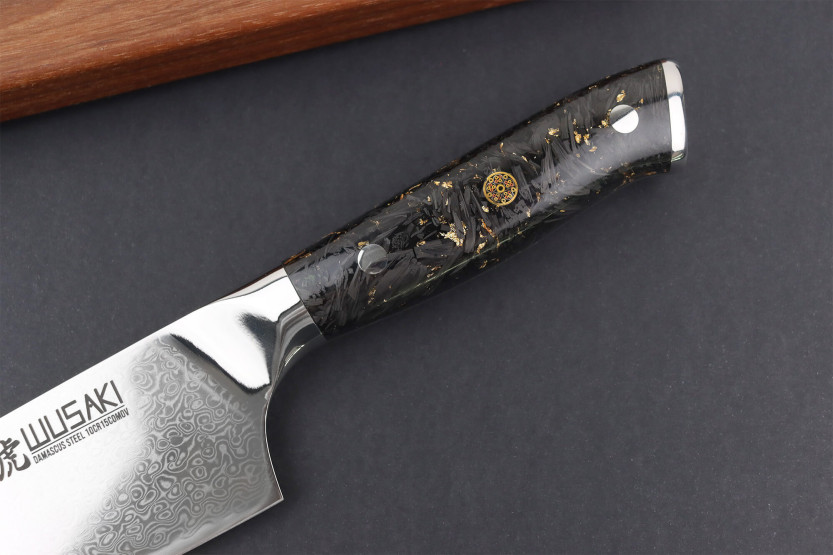 Conjunto de 2 facas Wusaki Sakin Damascus 10Cr Chef + Facas de escritório