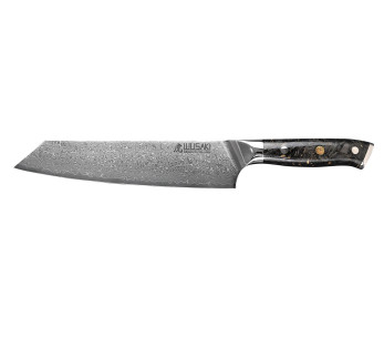 Wusaki Sakin Damascus 10Cr 20cm kiritsukekniv med kolfiber- och bladguldhandtag