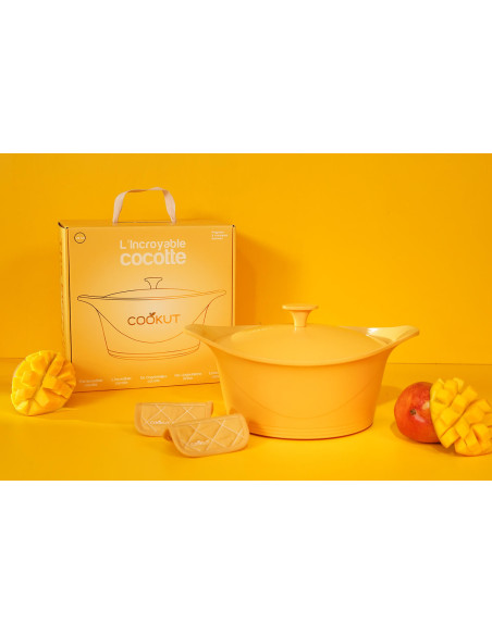 L'incroyable cocotte 28cm mango set including handle and potholders - Limited Edition 2026