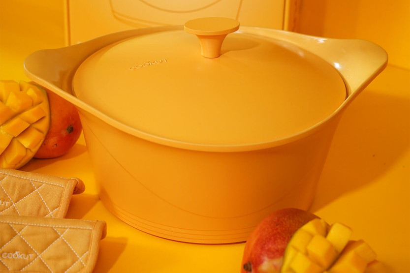Set L'incroyable cocotte 28cm mango mit Griff und Topflappen inbegriffen - Limitierte Auflage 2026