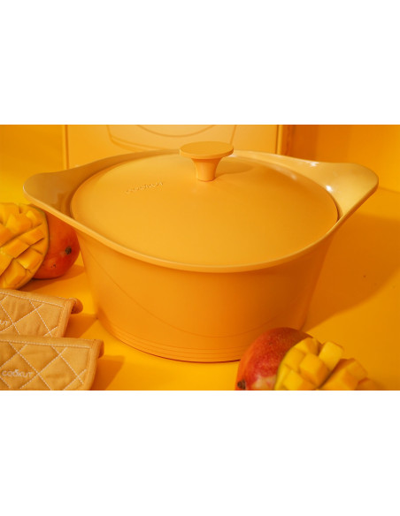 L'incroyable cocotte 28cm mango sæt inklusiv håndtag og grydelapper - Limited Edition 2026