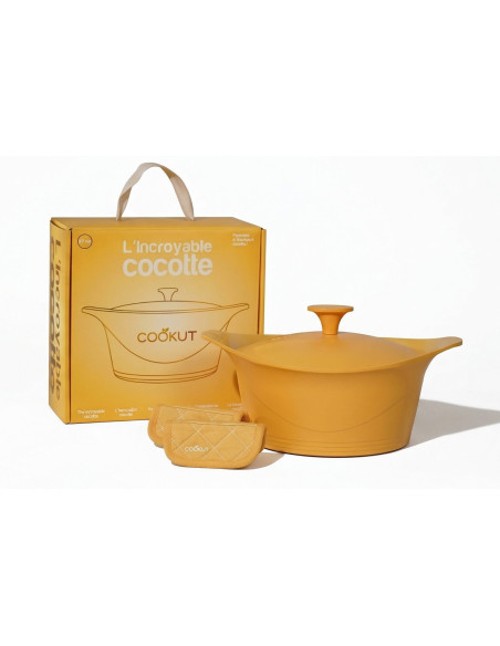 L'incroyable cocotte 24cm mango set including handles and potholders - Limited Edition 2026
