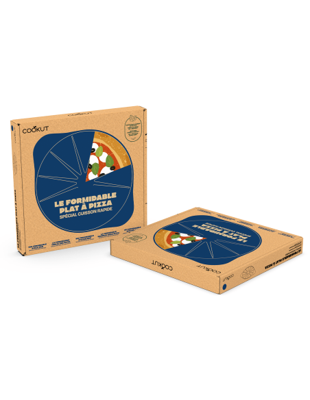 Cookut Le Formidable pizzalautanen mustikkapizzaleikkurilla varustettuna