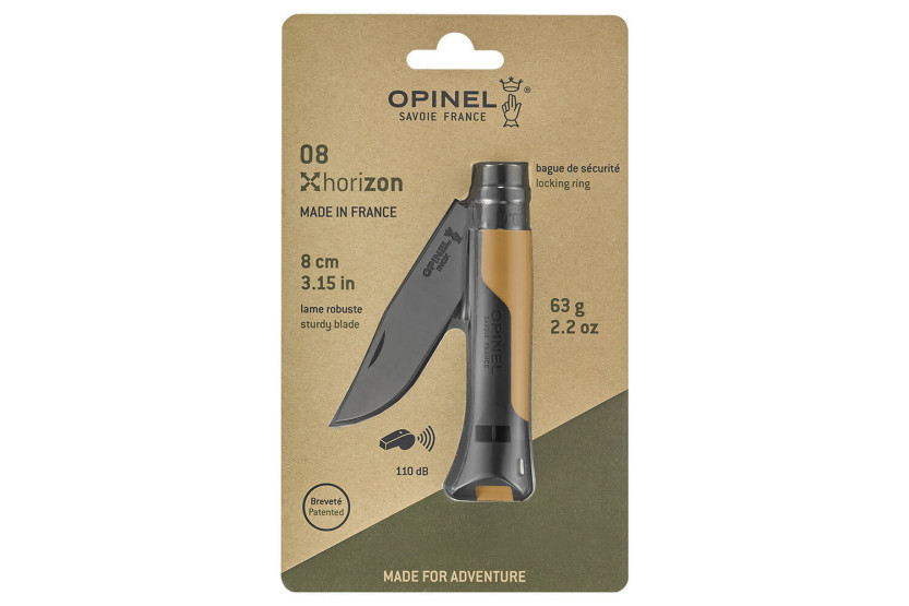 Coltello Opinel N°08 Horizon senape e nero
