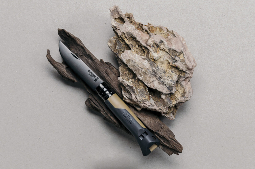 Opinel mes N°08 Horizon mosterd & zwart