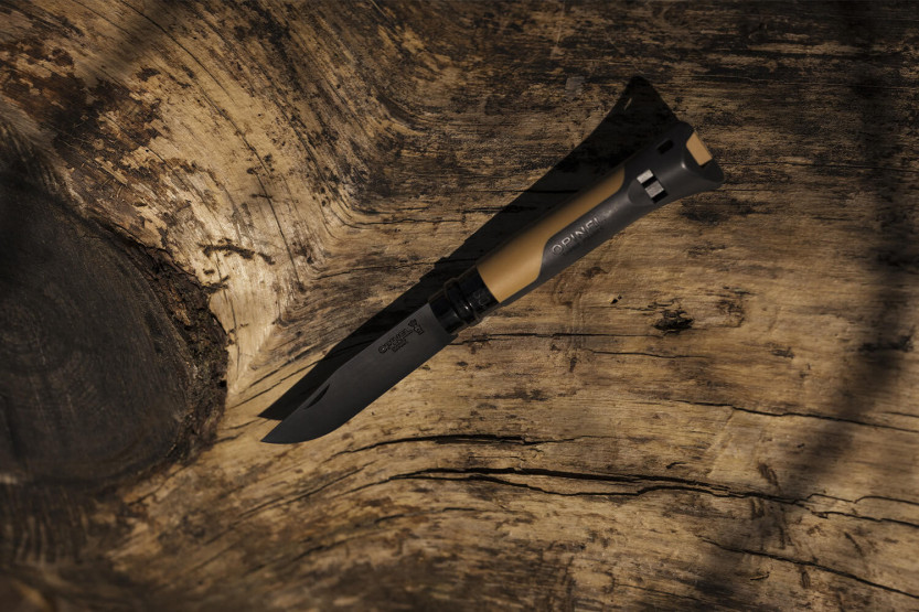 Opinel-kniv N°08 Horizon sennep & sort