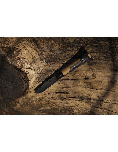 Opinel knife N°08 Horizon mustard & black