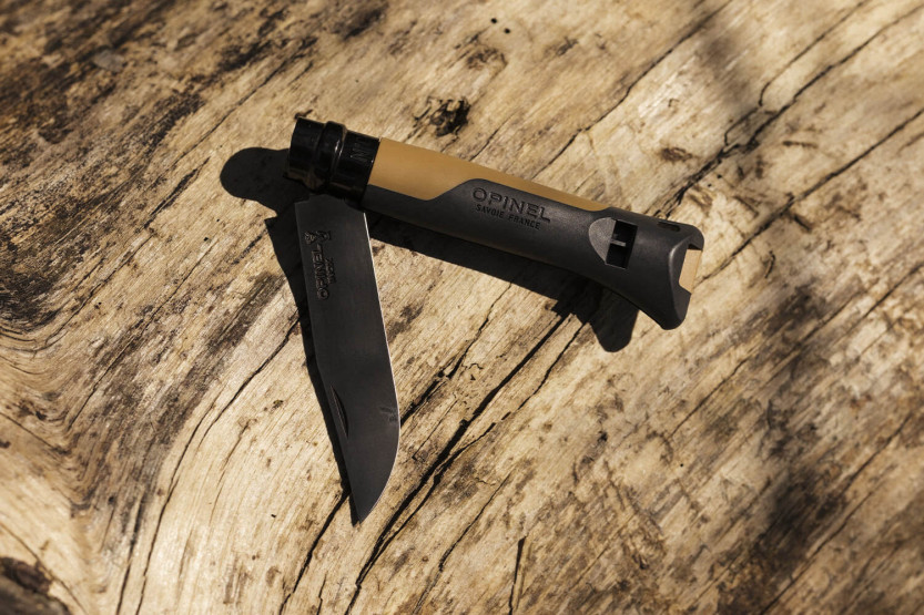 Coltello Opinel N°08 Horizon senape e nero