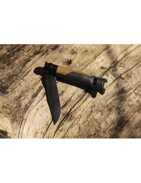 Opinel-veitsi N°08 Horizon sinappi & musta