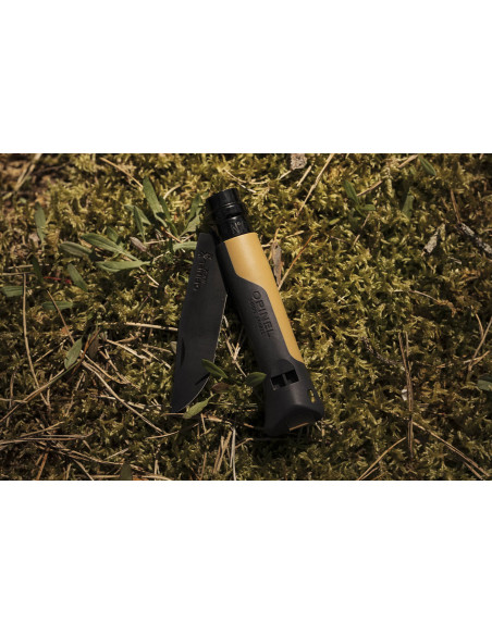Opinel mes N°08 Horizon mosterd & zwart