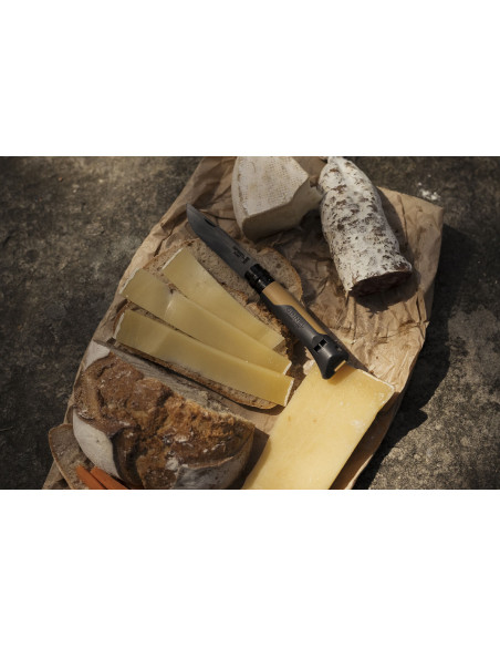 Opinel-veitsi N°08 Horizon sinappi & musta
