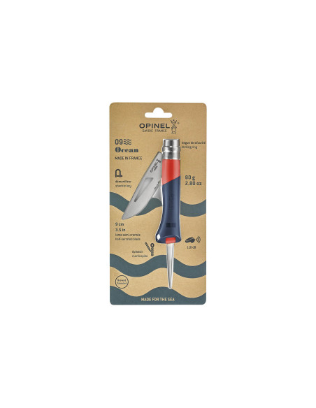 Opinel-veitsi N°09 Ocean red