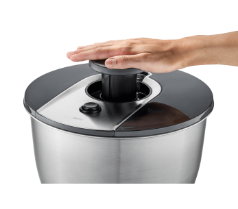 Gefu PUSH IT salladcentrifug i rostfritt stål 5L 2