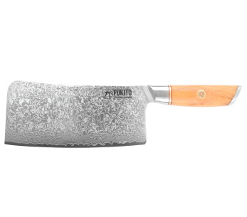Fukito Olive Damascus 14Cr 17cm kinesisk kockkniv