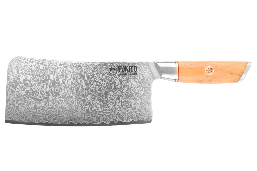 Fukito Olive Damascus 14Cr 17 cm kinesisk kokkekniv