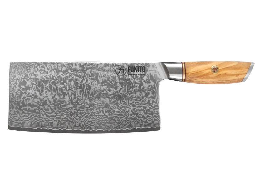 Fukito Olijf Damascus 14Cr 17cm koksmes