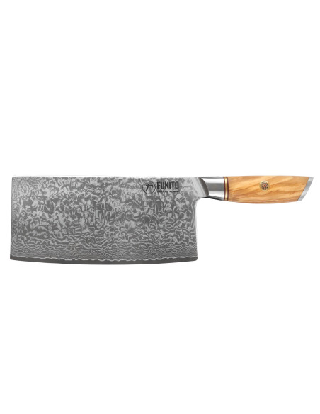 Fukito Olive Damaskus 14Cr 17cm klyvkniv