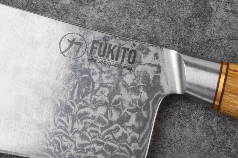 Fukito Olive Damascus 14Cr 17 cm spidskniv