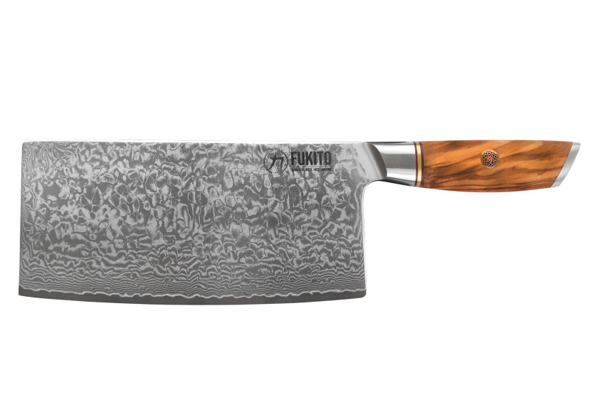 Fukito Olive Damascus 14Cr 17 cm spidskniv