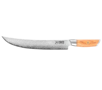 Fukito Oliva Damasco Cuchillo de Talla 14Cr 25cm