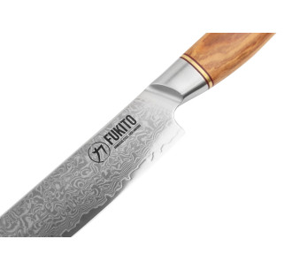 Fukito Olive Damascus kaiverrusveitsi 14Cr 25cm 2