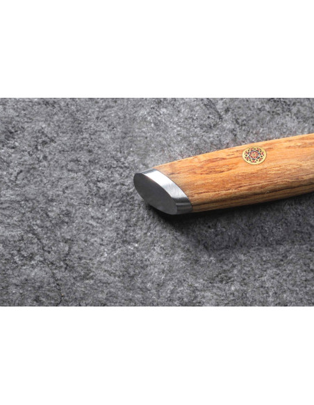 Fukito Olive Damascus 14Cr 25cm carving knife