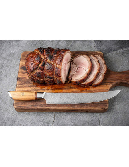 Fukito Oliva Damasco Cuchillo de Talla 14Cr 25cm