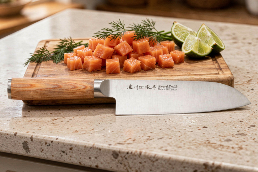 Cuchillo santoku japonés Pakkawood 17cm Satake Cutlery