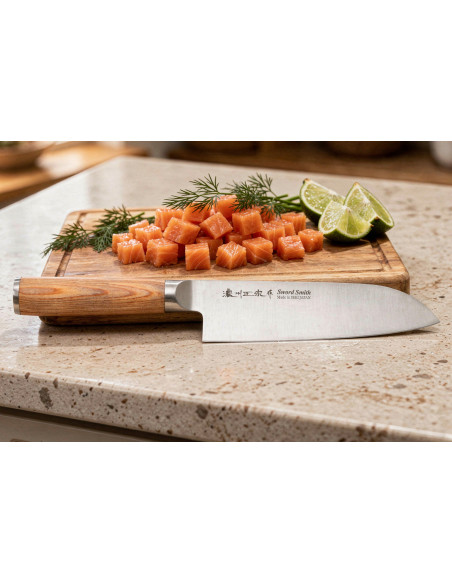 Cuchillo santoku japonés Pakkawood 17cm Satake Cutlery