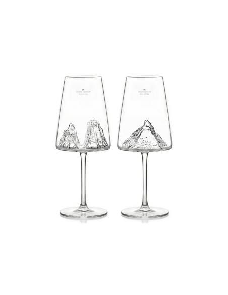 Set di 2 bicchieri da vino Alaskan Maker Topographic Grand Canyon e Matterhorn