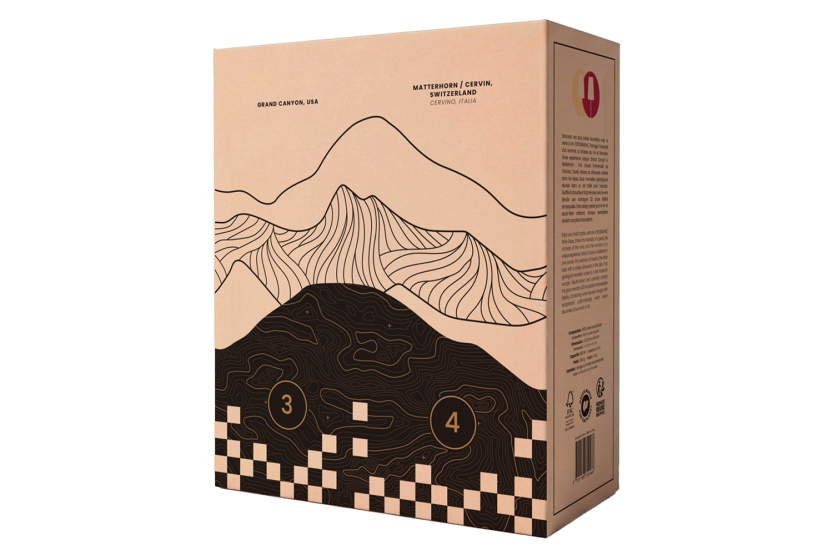 Set med 2 vinglas av typen Alaskan Maker Topographic Grand Canyon & Matterhorn