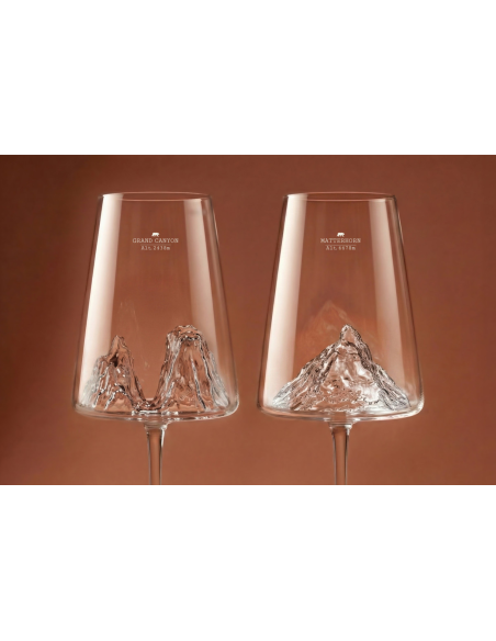 Set di 2 bicchieri da vino Alaskan Maker Topographic Grand Canyon e Matterhorn